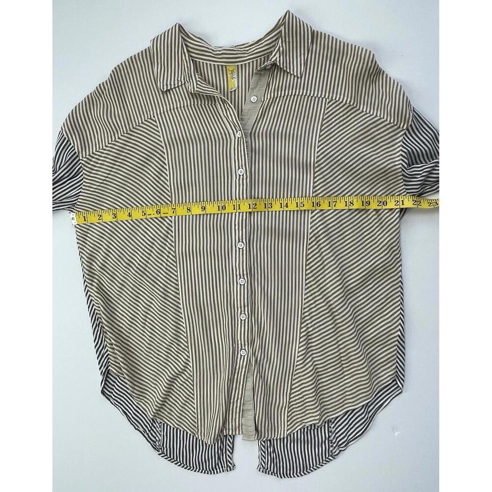 Free People Women’s Cape Town Striped Lightweight Button Front Shirt Size Small - Picture 6 of 10